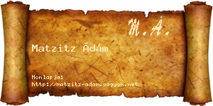 Matzitz Ádám névjegykártya